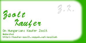 zsolt kaufer business card